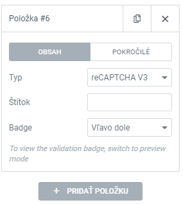 Elementor reCAPTCHA form